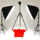 50 X 70CM  Single Bulb Photography Softbox Lighting Kits,  Professional Continuous Light System For Photo Studio Equipment Bulbs Included